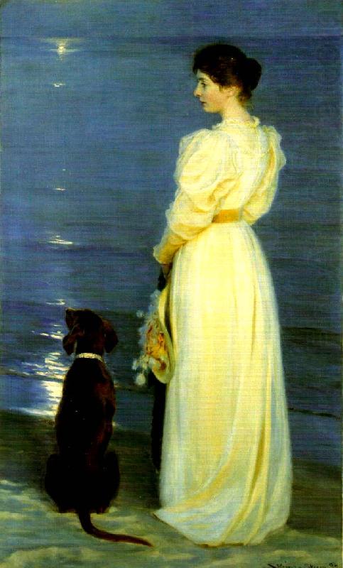 sommarkvall pa skagen, Peter Severin Kroyer